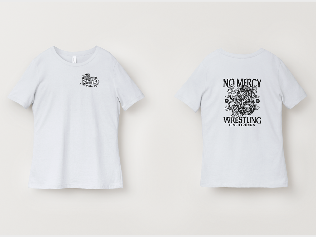 White Tee - Black Dragon Back B