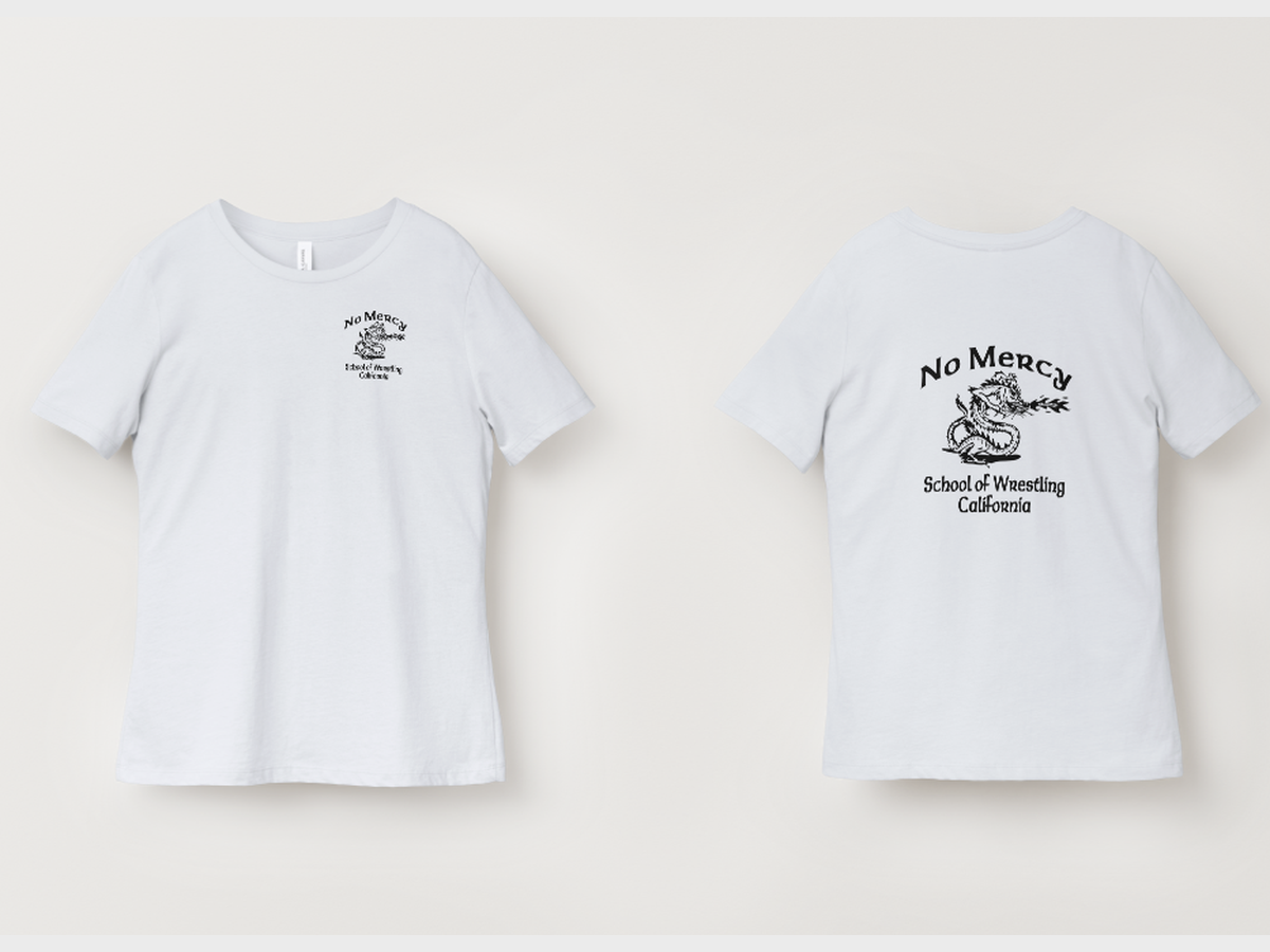 White Tee - Black Script Back